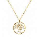 Pendentif Seleya - Arbre Ajouré Plaqué Or