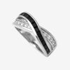 Bague Aelane - Croisée Argent Noir