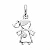 Pendentif Silhouette Fille Argent