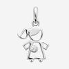 Pendentif Silhouette Fille Argent