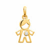 Pendentif Almeo - Silhouette Enfant Garçon Plaqué Or