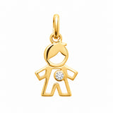 Pendentif Almeo - Silhouette Enfant Garçon Plaqué Or