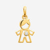 Pendentif Almeo - Silhouette Enfant Garçon Plaqué Or