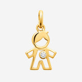 Pendentif Almeo - Silhouette Enfant Garçon Plaqué Or
