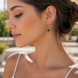 Creoles Tiaz - Perles Acier Inoxydable Malachite