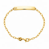 Bracelet Axi - Gourmette Femme Plaqué Or avec Gravure