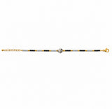 Bracelet Gotie - Perles Noir Doré Acier