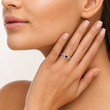 Bague Amor - Coeur Bleu Argent 925