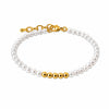 Bracelet Naka - Perle Blanche et Doré Acier Inoxydable
