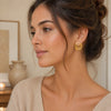Boucle d'Oreille Toura - Spirale Acier Inoxydable Doré