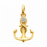 Pendentif Lisette - Ancre Marine Plaqué Or 18k