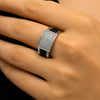 Bague Matey - Grosse Céramique Noir Argent
