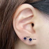 Clou d'Oreille Neela - Pierre Bleue Plaqué Or