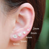 Puces d'oreilles Rata - Rondes Plaqué Or Zirconium