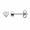 Boucles d'oreilles Izzie - Petit Coeur Argent