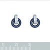 Boucles d'oreilles Lali - Argent Céramique Bleue