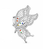 Broche Ambre - Papillon Argent 925