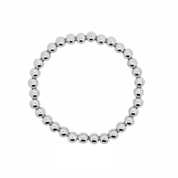 bracelet perle argent élastique