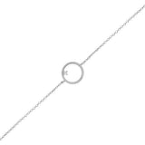 Bracelet Cercle Argent Perle