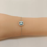 bracelet topaze bleue femme
