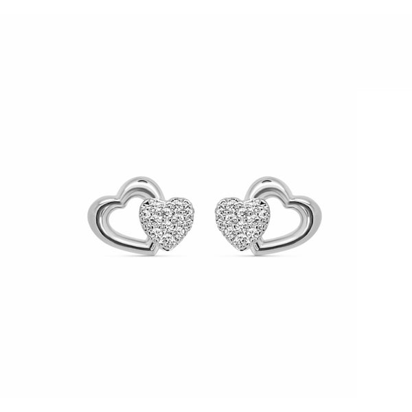 Puce d'oreille Coeur Argent 925