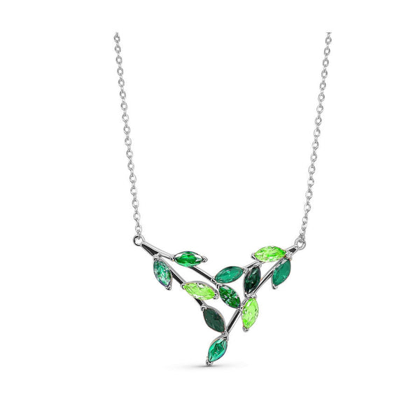 Collier Eleanor - Argent Pendentif Feuille
