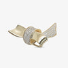 Broche Justine - Noeud Strass Or