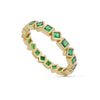 Bague Motif Carré Or Vert