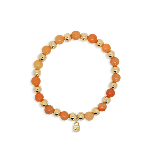 Bracelet Sanne - Or & Aventurine Orange