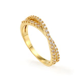 Bague Croisée Or Jaune