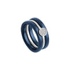 Bague Céramique Bleu 3 Anneaux