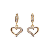 Boucles d'Oreilles Coeur Plaqué Or
