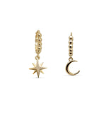 Boucles d'oreilles Pendantes Lune