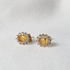 boucle d'oreille citrine or jaune