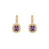 Boucle d'oreille Pierre Violette