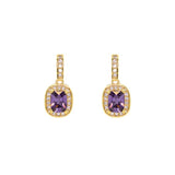 Boucle d'oreille Pierre Violette