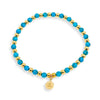 bracelet or avec pierre turquoise