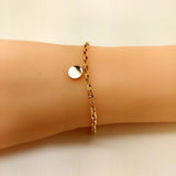 bracelet médaille or