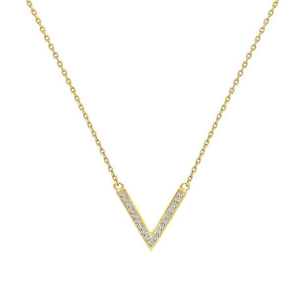Collier en forme de V Plaqué Or