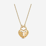 Collier Aneline - Cadenas Coeur Plaqué or