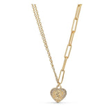 Collier Large Maillon Coeur