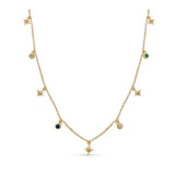 Collier Perle Etoiles Plaqué Or
