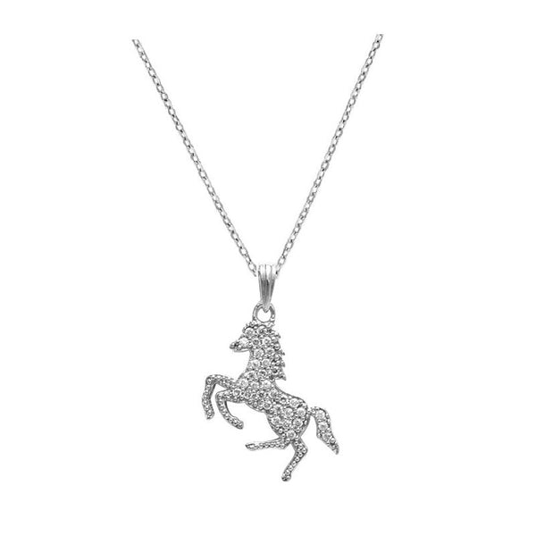 Collier pendentif cheval argent