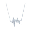 Collier Electrocardiogramme Argent