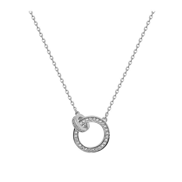 Collier Anneaux Entrelacés Argent