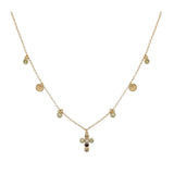 Collier Perle Croix Femme